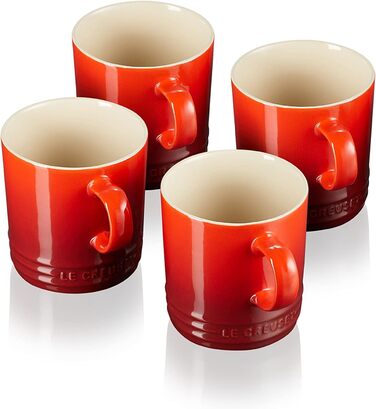 Набір із 4 кухлів 350 мл, вишнево-червоний Le Creuset