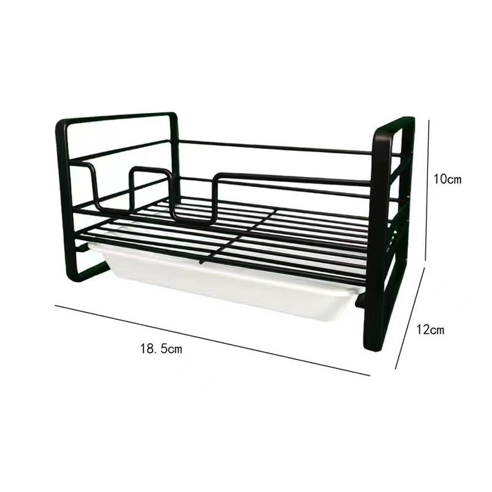 Органайзер для раковини з піддоном, чорний YOUJIA
