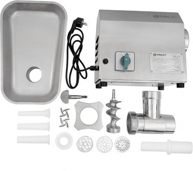 М'ясорубка професійна 750 Вт з насадками для ковбаси Mahlzeit