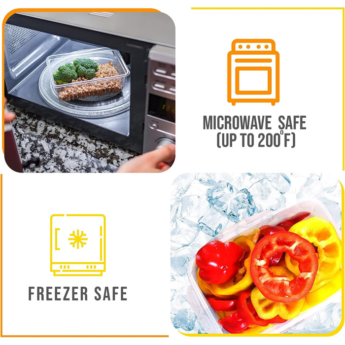 Банок для зберігання з кришками (9 контейнерів, 9 кришок) Контейнери для зберігання продуктів для кухні, кухонний органайзер без бісфенолу А (24 упаковки, червоний), 18