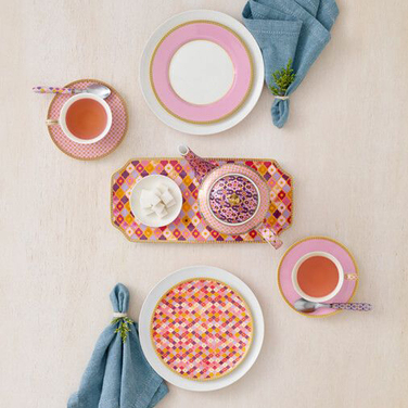 Чашка с блюдцем Maxwell Williams Teas & C's Kasbah Hot Pink, фарфор, 200 мл