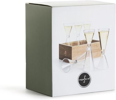 Набір двосторонніх чарок 20-40 мл в дерев'яному боксі, 7 предметів Nature Sagaform