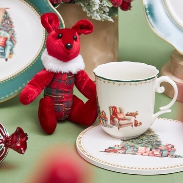 Набір з 2-х кухлів Fissman 350 мл CHRISTMAS EVE порцеляна (13761)