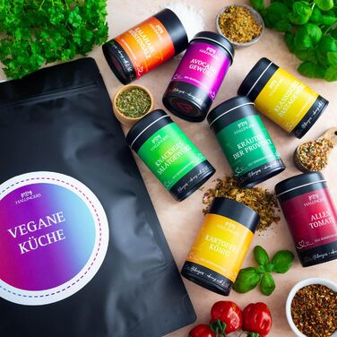 Класичний набір спецій Hallingers - 1 - Подарунковий набір спецій ручної роботи, 12 спецій з усього світу (Набір) - Літній подарунок та ідеальний подарунок для барбекю Подарунок для нової домівки, вітання та дружба. Класичні спеції., 12 спецій (73603) (Ве