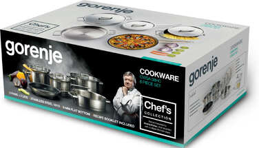 Набор посуды Gorenje CHEF'S COLLECTION, 8 предметов, нержавеющая сталь