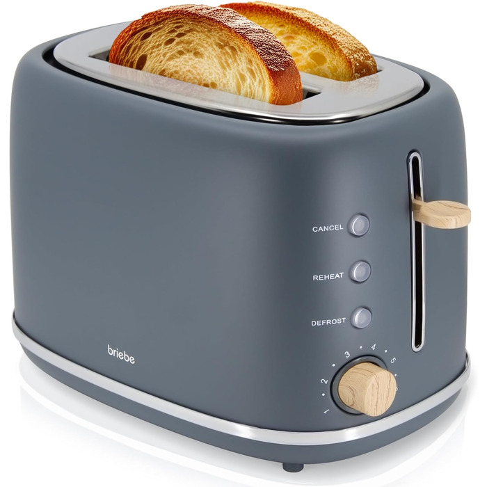 Электрочайник 1,7л и тостер на 2 слота, набор 2 предмета, серый Nordic Briebe