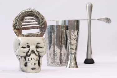 Набір бармена, 9 предметів, сатинована сталь, Tattoo, Urbanbar + ПОДАРУНОК келих TIKI