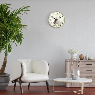 Безшумний настінний годинник 30 см (Ейфелева вежа) Lafocuse