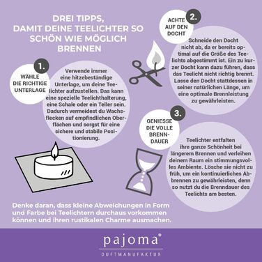 Ароматичні чайні свічки Pajoma 90, 3x30 шт. , ароматичні свічки, багато ароматів на вибір, висота 1,5 см, діаметр 3,5 см (лаванда, 30)