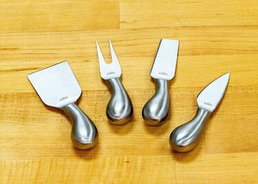 Набір ножів для сиру Cilio C294804 294804 Piave 4 шт. и, в дерев'яній подарунковій коробці, срібло