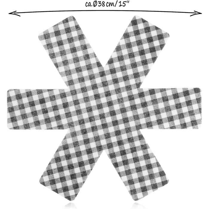 Набор из 9 фетровых подставок под горячее 38 см, синий/красный/черный Com-Four