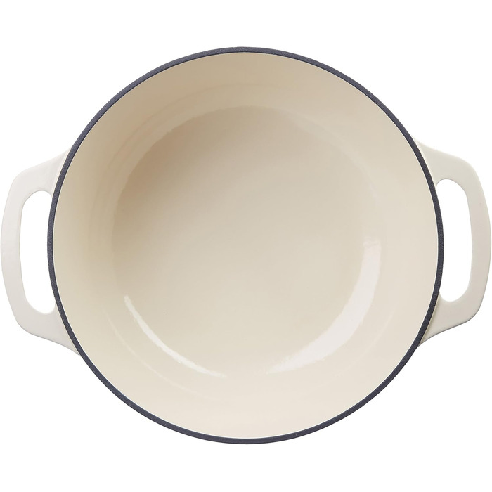 Чавунна форма для запікання Kitchen-Profi Basics круглої емальованої форми (біла, 4,1 л)