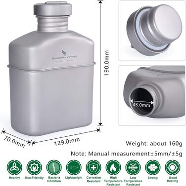 Військова пляшка для води 1100 мл iBasingo