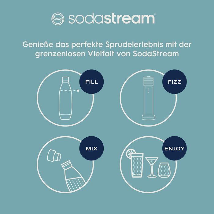 Набір для газування води, 3 предмети, чорний Gaia SodaStream