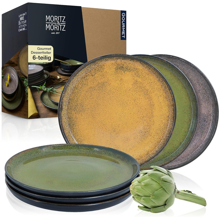 Набор посуды из 18 предметов на 6 персон Элегантная тарелка, изготовленная из высококачественного фарфора набор посуды, состоящий из 6 обеденных тарелок, 6 десертных тарелок, 6 суповых тарелок (6 маленьких тарелок)