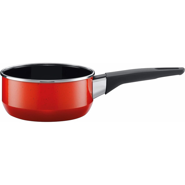 Набір посуду Silit Modesto для індукційних плит, 4 предмети, з кришками зі скла, кераміка Silargan, індукційний посуд без нікелю, підходить для всіх типів плит, вироблено в Німеччині, червоний колір