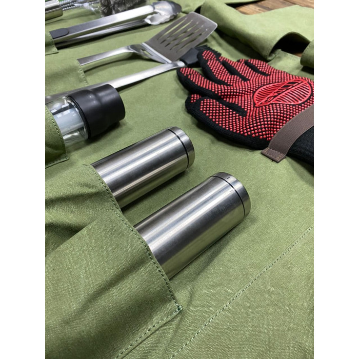 Сумка-органайзер для аксесуарів барбекю зелена GRILLI