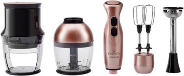 Спіральна овочерізка 4 в 1 набір рожеве золото KARACA