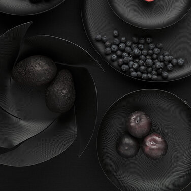 Чаша для фруктів 29х11,6 см чорна Twist again Alessi