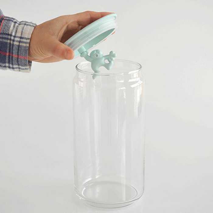 Ємність для зберігання 0,9 л прозора / мятна Gianni Alessi