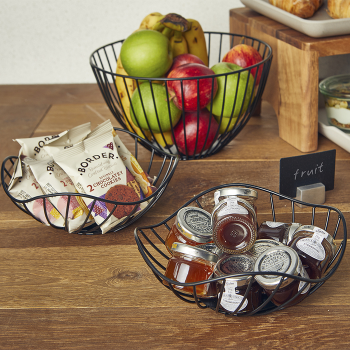 Корзина 20*8 см, черная, металлическая, Lotus Leaf, GenWare