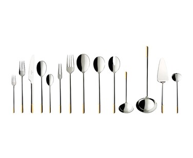 Набор столовых приборов на 12 персон, 70 предметов, частичная позолота Ella Villeroy & Boch