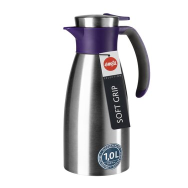 Термос-чайник 1 л ежевика Soft Grip Emsa
