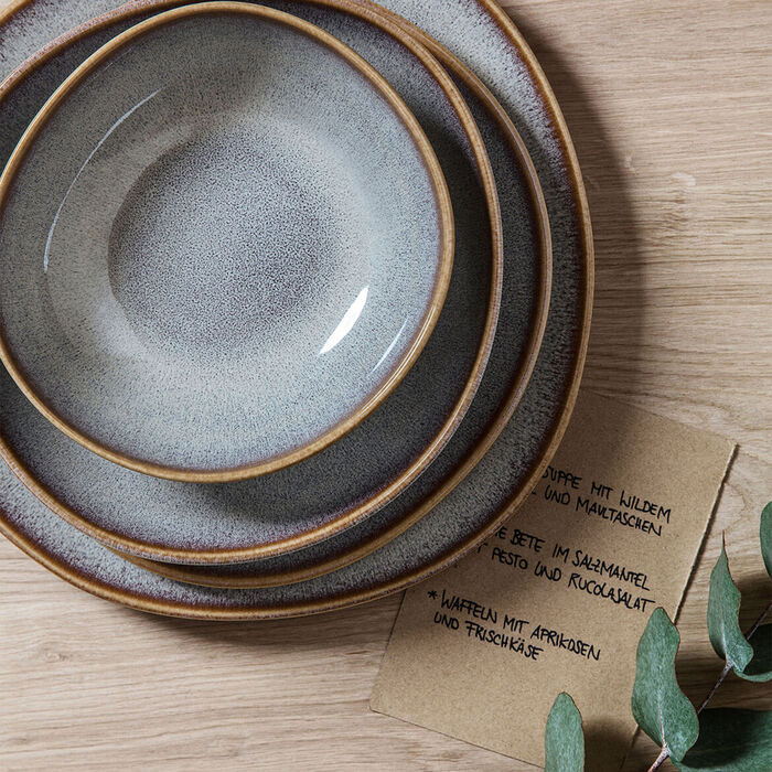 Тарілка 28 см бежева / сіра Lave Villeroy & Boch