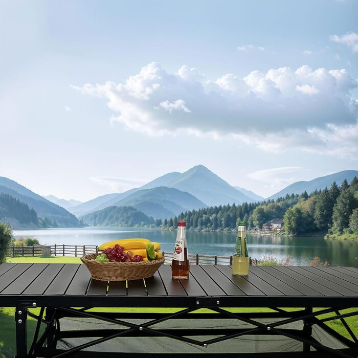 Складаний алюмінієвий кемпінговий стіл 140 х 70 см POEPORE