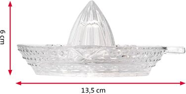 Соковижималка для цитрусових Westmark, ємність 250 мл, з функцією сита і носиком, біла, 30722260 (скляна, маленька)