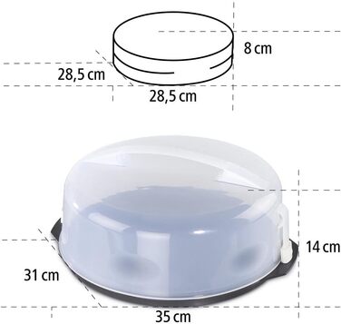 Контейнер для тортов переносной 35 x 31 x 14 см Xavax