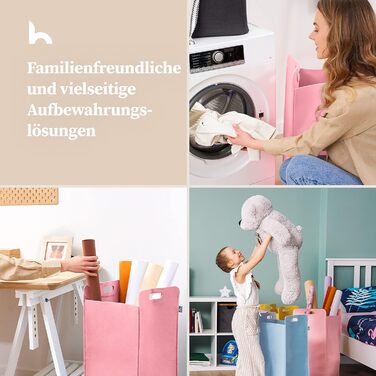 Кошики для зберігання, сумісні з IKEA KALLAX Shelf - Кошик для зберігання деревини Small Anthracite - Коробка для зберігання Полиця Кошик для зберігання - Паперовий ящик Кошик з фетру Складний кошик для білизни (75 л, рожевий)