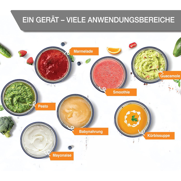 Погружной блендер LIFETIME мощностью 1000 Вт - с измельчителем, венчиком и мерным стаканом Набор электрических ручных блендеров из нержавеющей стали с мешалкой Блендер Блендер Блендер Блендер Кухонная техника