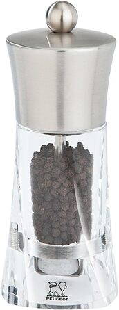 Высота 14 см, Нержавеющая сталь/Акрил, Прозрачный, 29050 (Pepper Mill), 29050 Ouessant Manual