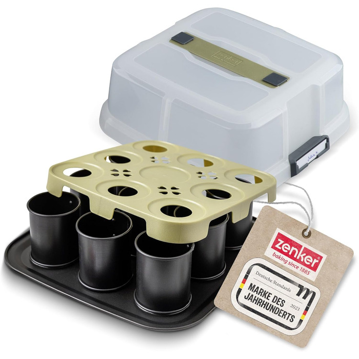 Форма для выпечки на 9 тарталеток с крышкой для транспортировки Zenker