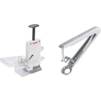 Косточка для вишни и сливы Westmark, комбинированная косточка, высота 23 см, алюминий/нержавеющая сталь/пластик, 40202260 (Steinomat, комплект с вишневой косточкой из серебра)