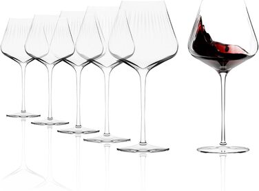 Набір келихів для білого вина з 6/Келихи для вина Кришталевий келих/Келих для білого вина/Високоякісний набір келихів для вина/Келихи для вина Stlzle (бордові келихи)