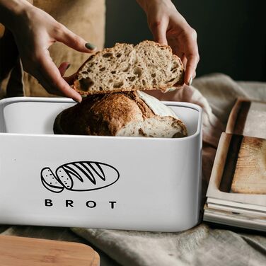 Хлібниця з кришкою 30 х 18 х 14 см білий Theo&Cleo