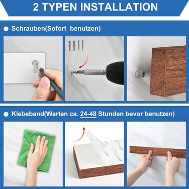 Магнітний тримач для ножів з 2 гачками, 40 см з дерева Rekehome