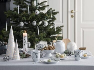 Тарелка глубокая 21 см, белая с акварельной росписью Christmas Hammershøi Kähler