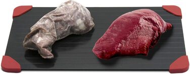Доска для размораживания 35 x 20 см, черная/красная My Home