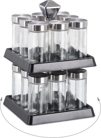 Обертова підставка на 16 баночок для спецій Relaxdays