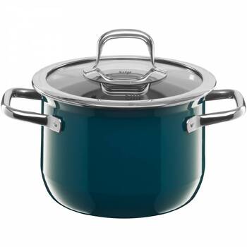 Каструля висока 18 см, зеленувато-синя Compact Silit