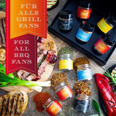 Подарунковий набір спецій ручної роботи, 12 спецій з усього світу (набір) - Літній подарунок та ідеальний подарунок для барбекю День народження, вітання, новоселення, річниця, дружба, Gen Selection, 12 спецій (73651) (Master Griller, 5 спецій (72232))