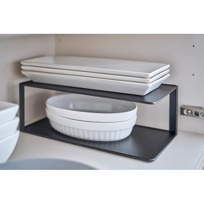 Прямокутна підставка для посуду Yamazaki 5641 TOWER, сталева, мінімалістичний дизайн (чорний (чорний 19-3911TCX))