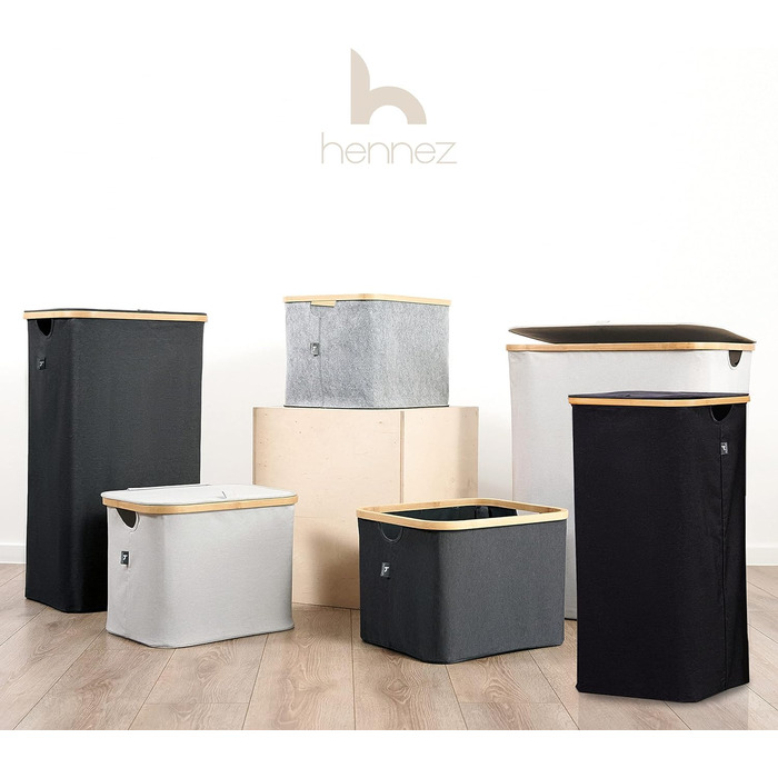 Кошик для білизни з кришкою 2 відділення вузький сірий мішок для білизни - сортувальник білизни ящик для білизни контейнер для білизни збірник для білизни комод для білизни кошик для білизни колектор темно-сірий (100 л, 100 л чорний)