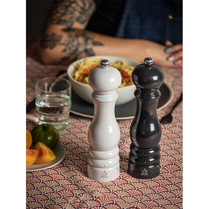 Соляний млин Paris u'Select 22 см - ParisRama - 6 попередньо встановлених помелів - Виготовлений з деревини, сертифікованої PEFC - Французькі ноу-хау - Лакований слоновою кісткою