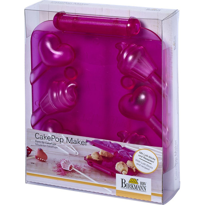 Форма для випічки міні-тістечок, 12 x 3 x 12 см, рожева, RBV Birkmann