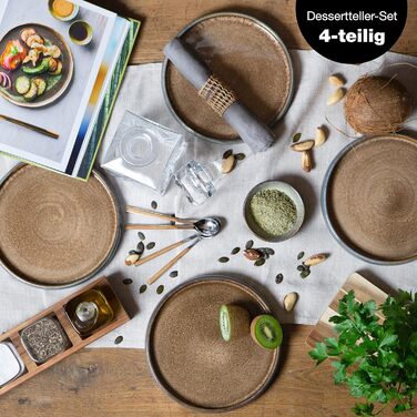 Набір посуду з кераміки Moritz & Moritz SOLID з 18 предметів набір посуду на 6 персон кожен, що складається з 6 обідніх тарілок, маленьких, глибоких тарілок (4 шт. маленьких тарілок)