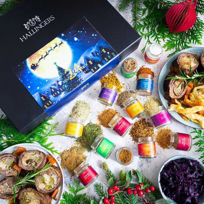 Набір із 24 спецій в подарунковій упаковці у вигляді адвент-календаря Hallingers